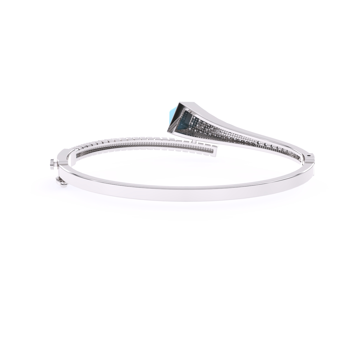 Attractive Pave Diamond Bypass Style Bracelet